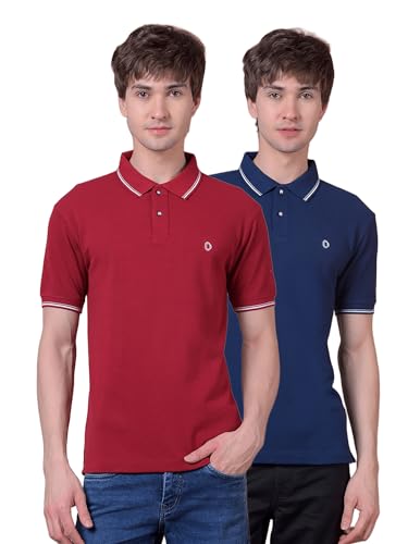 Image of Dollar Pack of 2 Men's Cotton Polo T-Shirt with Classic Collar