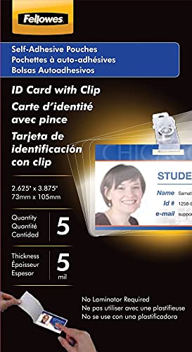 Fellowes Laminating Pouches, 5, 2-7/8x4-1/8``