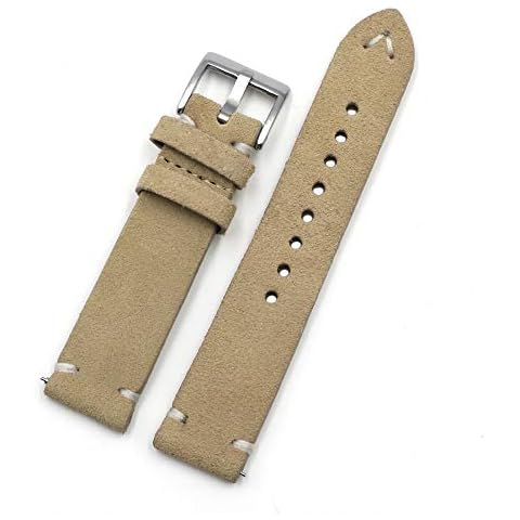 Onthelevel Suede Watch Strap - Vintage Leather Velour Watch Band 18mm 20mm 22mm 24mm Quick Release Strap for Men or Women 22 mm Cover