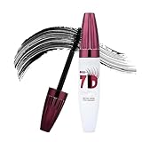7D Waterproof Mascara, Volumizing&Lengthening Mascara, Long Lasting Smudge Proof Mascaras,Black Buildable Thickening Mascaras for Eyelashes,Thickening Eye Makeup for Defined Curl (1Pcs)