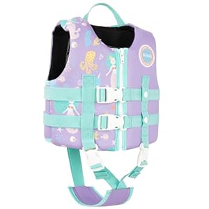Boglia Kinder Schwimmweste Kleinkind Schwimmweste Schwimmweste mit verstellbarem Sicherheitsgurt, Schwimmwesten für Alter 1-9 Jahre/18-77Lbs