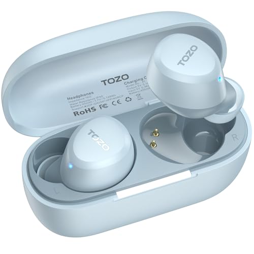 TOZO A1 Wireless Earbuds Bluetooth 5.3 Light Weight in Ear IPX5 Waterproof Headphones 2 Mic for AI...