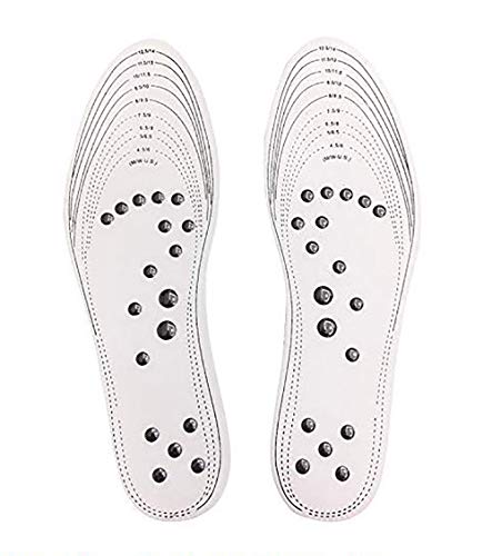 QYHSS Semelles Magnétiques Amincissantes, Haussure Massage Acupuncture de thérapie de Pied Coussin Gel, Semelles d’acupression aimanté, pour Femmes, Homme (1 Paire) Cover