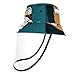 Henghenghaha - Cappello protettivo da pescatore con protezione UV, per acqua e saliva, Green Cartoon Astronauta seduto, Head Circumference 22.6 In(57. 5cm)