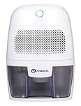 PureMate Dehumidifier 600ml Compact and Portable Mini Air Dehumidifier for Damp, Mould, Moisture in Home, Kitchen, Bedroom, Bathroom, Caravan, Garage Office, Basement - White