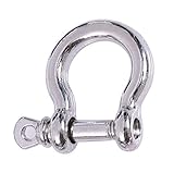 Mini Skater Zinc Alloy Survival Bow Shackle Buckle Fittings for Survival Bracelet.(Silver,10 Pcs)