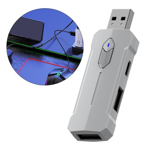 Teclado mecánico USB con conversor de teléfono, adaptador gaming RGB para tableta y móvil 6