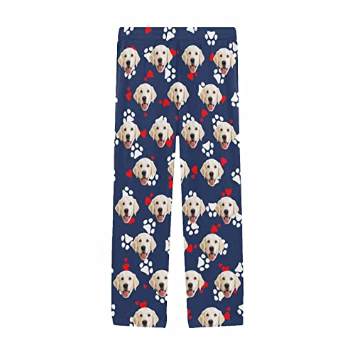 Custom Pet Face Pajama Pants, Personalized Dog Photo Sleepwear Bottoms for Men3