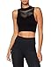 Produktbild Amazon-Marke: AURIQUE Damen Sport-Croptop mit Nahtloser Verarbeitung, Schwarz (Black), 42, Label:XL