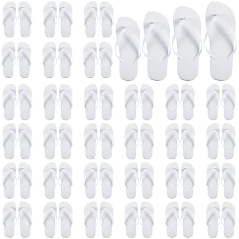 Chuarry 26 Paar Bulk Flip Flops für Hochzeit Gäste Flip Flops Hochzeit Flip Flops Set Flip Flop Sandalen Cover