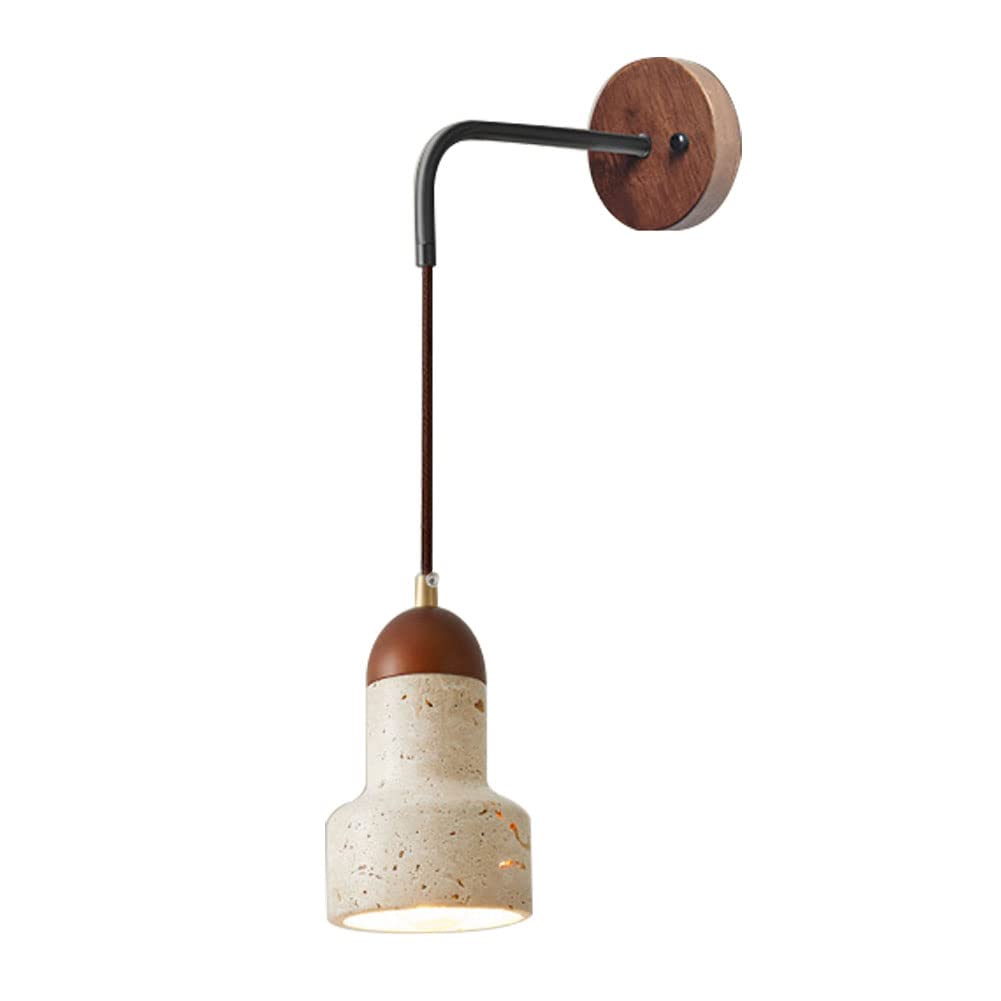 Huayusedf E Modern Bedroom Wall Lamp Solid Wood Ston Sconc Lighting Fixtures Homestay Light Bedsid Lights Living Room Lamp Hallway Aisl (D)(E)