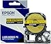Epson LABELWORKS 203YLBYPX-5PK Genuine Tape Cartridge - 5 Unit Pack of Black on Yellow Shrink Tube Industrial Label Maker Tape - AWG 16-22, 1/8