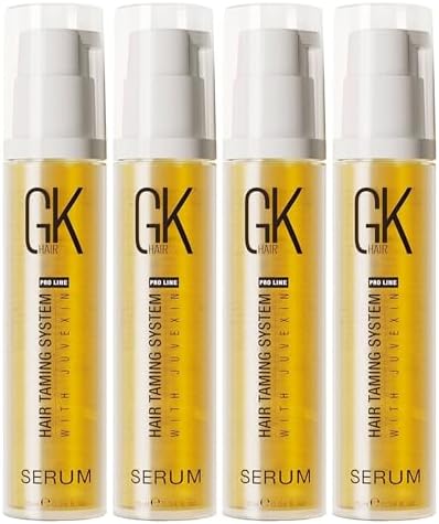 GK HAIR Global Keratin 100% Organic Argan Oil Anti Frizz Hair Serum (1.69 Fl Oz/50ml) Styling Smoothing Strengthening Hydrating & Nourishing Heat Protection Shine Frizz Control Dry Damage Hair Repair