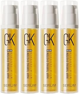 GK HAIR Global Keratin 100% Organic Argan Oil Anti Frizz Hair Serum (1.69 Fl Oz/50ml) Styling Smoothing Strengthening Hydrating & Nourishing Heat Protection Shine Frizz Control Dry Damage Hair Repair