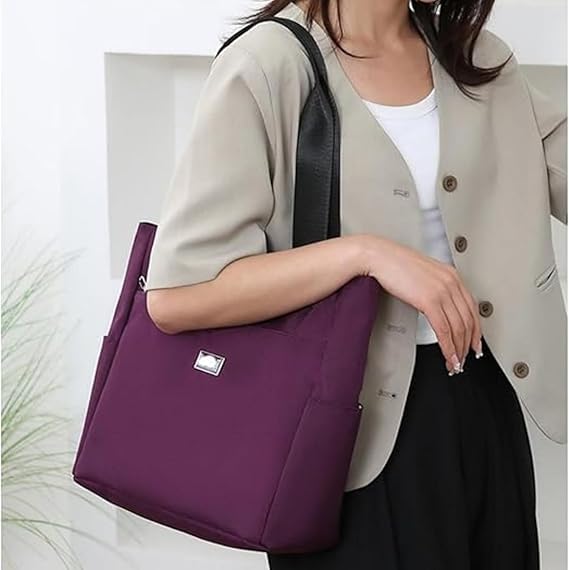 Large Capacity Multi-Pocket Waterproof Shoulder Bag with Zipper Nylon Handbag Women's Handbag for Work Travel2