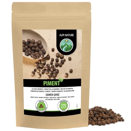 Alpi Nature - Alpi Nature Piment de la Jamaïque Entier 250g, Baies de Piment de la Jamaïque Entières pour la Cuisson et le Marinage