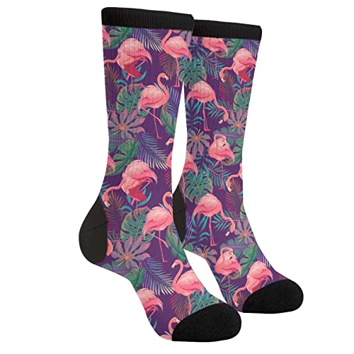 Funny Flamingo Socks Cute Tropical Novelty Socks for Women