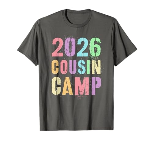Kids 2026 Cousin Camp Family Vacation Crew Auntie Matching T-Shirt