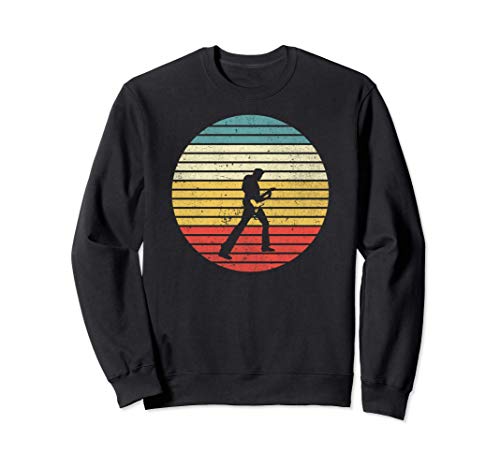 Electric Guitar Vintage Retro Sunset Gift for Guitarist Sudadera