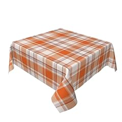 Burnt Orange Grey Plaid