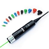 Bayattoo Universal Green Laser Bore Sight Kit for .177 to 12ga Multiple Caliber, Barrel Laser Boresighter with Press Switch for Rifles and Handgun Hunting Scopes with 2 Batteries