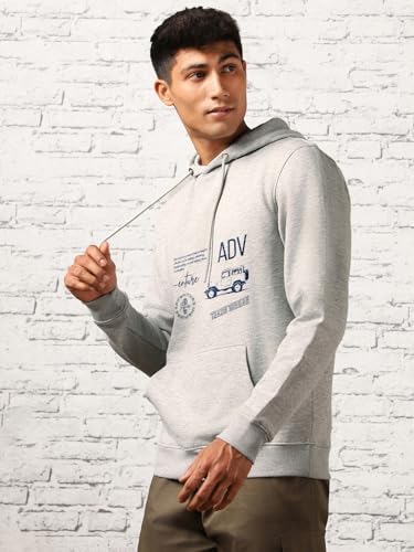 Image of Nobero Printed Hoodies for Man | 280 GSM Rich Cotton Fleece Hooded Full Sleeve Sweatshirt for Man | Stylish Casual Wear Winter Hoodies for Men