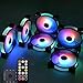 DS 120MM Case Cooling Fan for Computer, Side LED Running Lights Effect, ARGB With Controller Kit (6Pack RGB Kit, G Series)