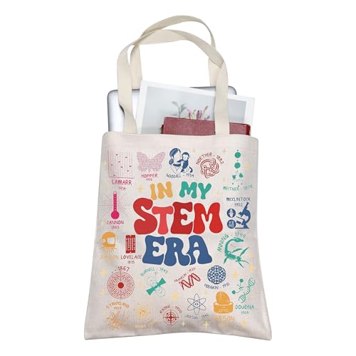 BLUPARK Bolsa feminina In My Stem Era, presente para professores de ciências, presente para amantes de ciências, presente PHD feminista, Bolsa Science Era