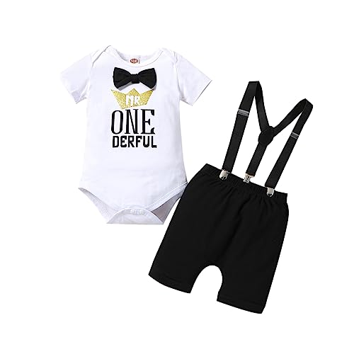 Baby Boy Fun 1st Birthday Bow Tie Bow Tie Gentleman Adjustable Suspender Pants Sub Cake Set