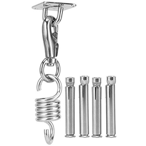 Fivela de balanço, gancho de fixação de assento suspenso, a mola suporta 300 kg, confortável e suave