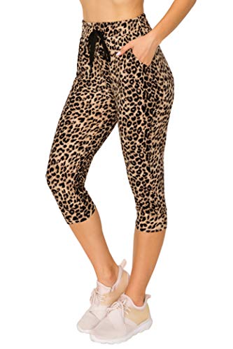 ALWAYS Women's Capri Joggers with Pockets - Lightweight Stretch Sweatpants for Yoga Workout Lounge, Soft Athletic Pants with Drawstring, Animal Capri 377 M - image 1