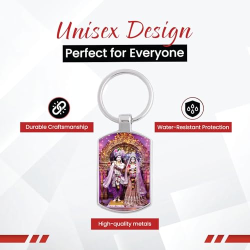 Image of Stylish Metal Keychains with Permanent Glossy Print - Inspirational Quotes & Spiritual Designs - Perfect Key chains for loved ones, Personal Use, Gifts & Return Gifts
