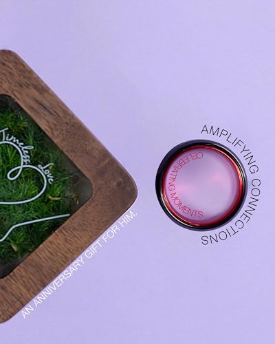 LerchPhi 8MM Black Tungsten Rings for Men, Polished Black Mens Rings with Silver Beveled Edge Mens Wedding Band4