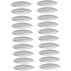 Material Para Hacer Cucharillas De Pesca Milageto 20 Piezas Cucharilla Pesca, Señuelos de Pesca Cucharas de Pesca, Bricolaje para Hacer Señuelos de Pesca con Acabado Liso de Metal - Plata, A