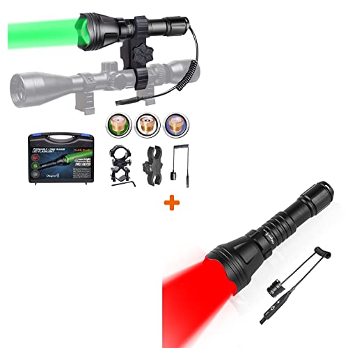 Image of KL52Plus Zoomable Hunting Light with Red Green White IR850 Interchangeable Modules KL52 Red Coyote Light with Stepless Dimming Pressure Switch