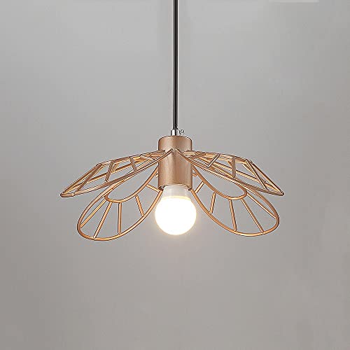 Suspension cage dorée industrielle pour décoration de chambre moderne