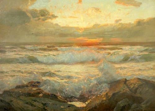 Affiche Toile Sea and Sunset Glow Albert Julius Olsson haut de gamme