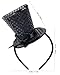 Mini Top Hat Headband, Black Sequin Tea Party Fascinator Headpiece for Women Men1920s Gatsby Party Halloween Costume