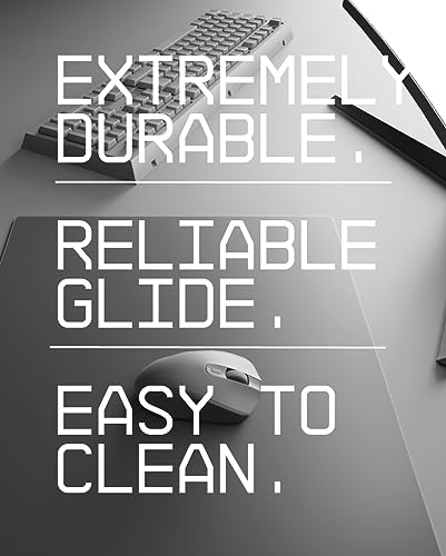 skypad glas 30 xl gaming mouse pad with cloud logo  professional large mouse mat  400 x 500 mm  black  special glass surface with improved precision and speed