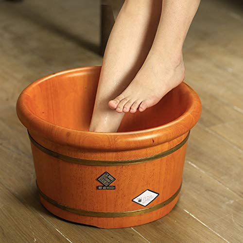 Bañera de madera para pies grande para pedicura y spa miniatura 4
