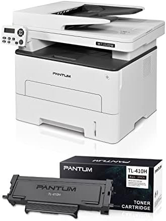 Pantum M7102DW Monochrome Wireless All-in-one ADF Multifunction Laser Printer, Auto Duplex, Copy＆Scan(W5G63B) with TL-410H