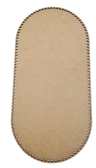 Base De Mdf P/Crochê - Cesto De Malha Moises 65x40 Cm