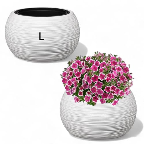 MELTOM Blumentopf Schale aus Kunststoff mit Herausnehmbaren Einsatz Rund...