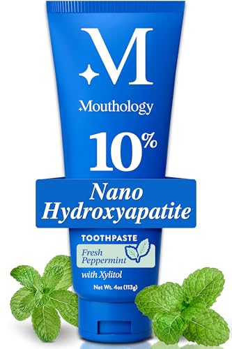 Mouthology 10% Nano Hydroxyapatite Toothpaste (Fluoride Free), Whitening*, Xylitol Toothpaste for