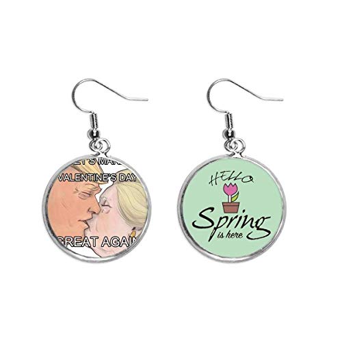 Pendientes de Trump y colgante americano de primavera para moda juvenil