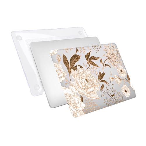 Carcasa Macbook Air 13 pulida acabado Flor Dorada de alta resistencia A2337 6