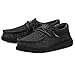 Hey Dude Wally Youth Basic Black Size 3 | Kids Shoes | Kids Slip-on Loafers | Comfortable & Light-Weight