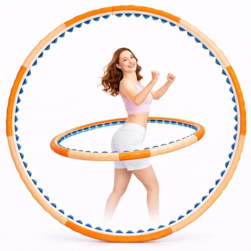 Health Hoop -Korean 6.17lb Weight Loss Passion Magnetic Hoola Hoop for Workout 2.8kg Exercise,Fitness Step 4 for Expert