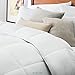LUCID Alternative Comforter - Hypoallergenic - Down Alternative - Heavy Warmth - 400 GSM - Ultra Soft - 8 Duvet Loops - Machine Washable - Queen