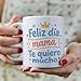 Imagen de MUGFFINS Taza mamá con frase Feliz día mamá Te quiero mucho en Español